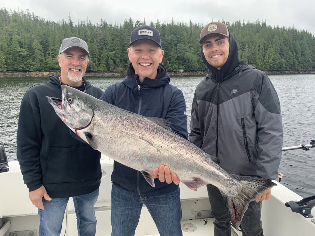 Ketchikan King Salmon reopening announcement photo showing a fresh-caught King Salmon.