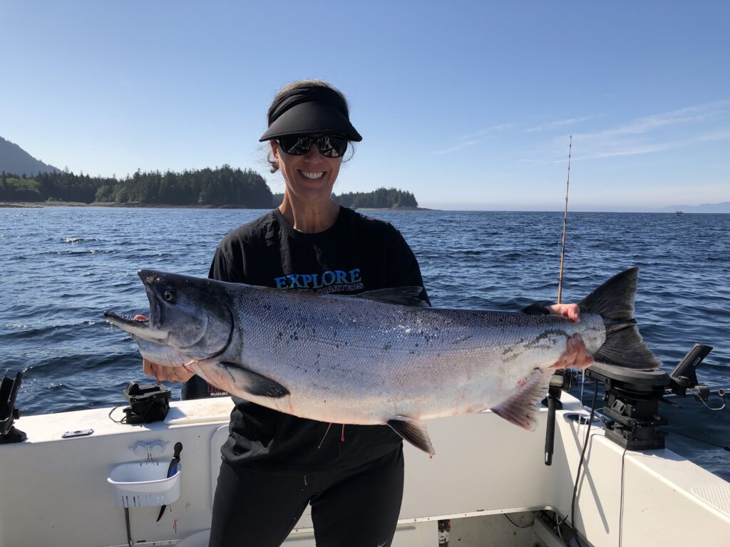 Salmon catch aboard the 4C’s fishing charter boat in Ketchikan Alaska