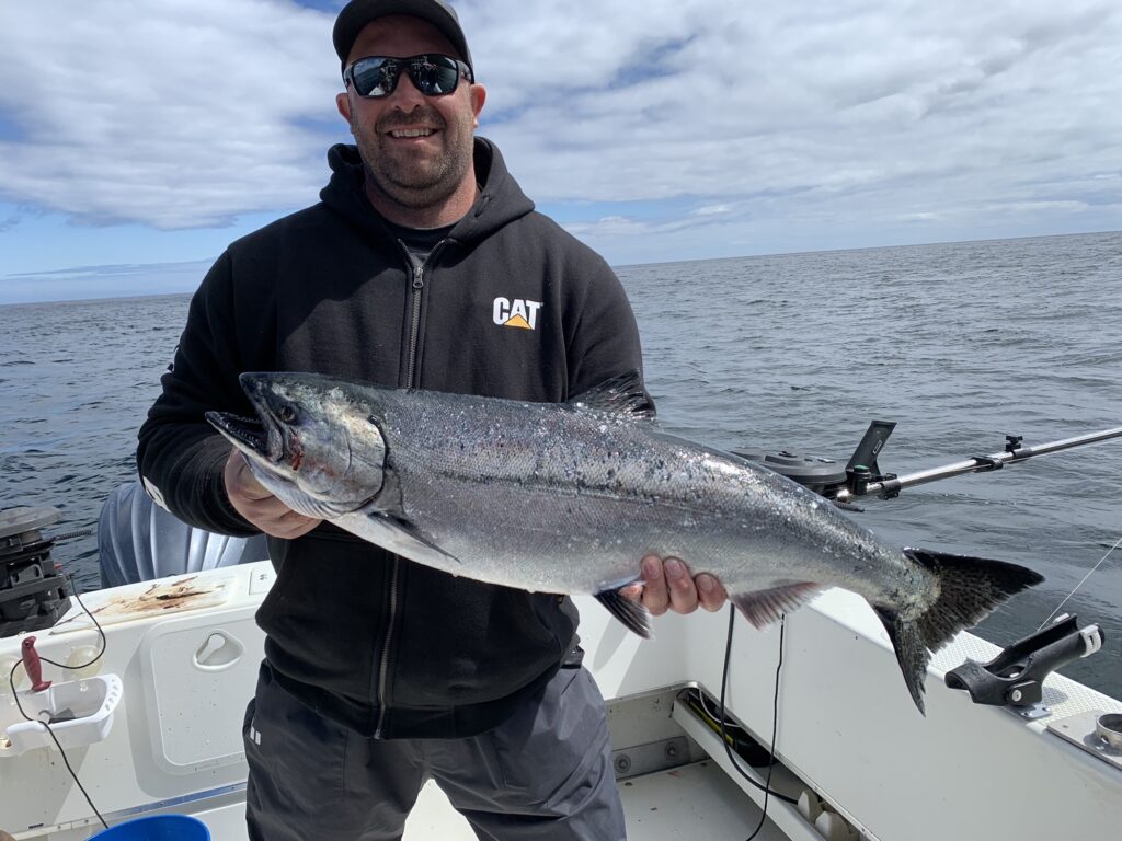 Salmon catch aboard the 4C’s fishing charter boat in Ketchikan Alaska