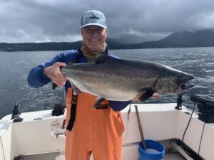 Ketchikan fishing report spring 2026 photo of a King Salmon catch.